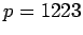 $p=1223$