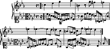 Bach's score for Canon 3