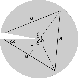 triangle about
cone point