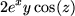 \begin{maplelatex}
\begin{displaymath}
2 e^x y \cos(z)
\end{displaymath}\end{maplelatex}