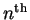 $ {n}^{\textrm {th}}$