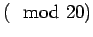 $ (\mod 20)$