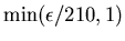 $\min(\epsilon /210,1)$