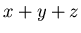 $x+y+z$