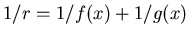 $1/r=1/f(x)+1/g(x)$