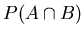 $P(A\cap B)$
