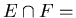 $E\cap F = \empty$