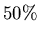$50 \%$