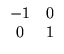 $ \begin{array}{cc} -1 & 0   0 & 1 \end{array}$