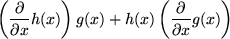 \begin{maplelatex}
\begin{displaymath}
\left( \frac{\partial}{\partial x} h(x) \...
...eft( \frac{\partial}{\partial x} g(x) \right)
\end{displaymath}\end{maplelatex}