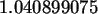 \begin{maplelatex}\begin{displaymath}
1.040899075
\end{displaymath}
\end{maplelatex}