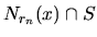 $N_{r_{n}}(x) \cap S$