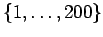 $\{1,\dots,200\}$