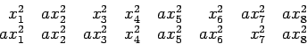 \begin{displaymath}\vbox{\halign{&\hfil\quad$ ...