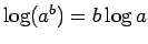 $\log(a^b) = b\log a$