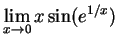 $\DS{\lim_{x\goes0} x \sin ( e^{1/x} ) }$