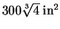 $300\root3\of{4}\;{\rm in}^2$