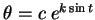 $\theta = c\;e^{k \sin t}$