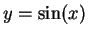 $y=\sin(x)$