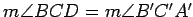 $ m\angle BCD=m\angle B'C'A'$