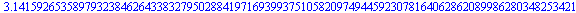 3.141592653589793238462643383279502884197169399375105820974944592307816406286208998628034825342117067982148086513282306647093844609550582231725359408128481117450284102701938521105559644622948954930382...