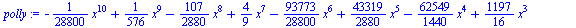 `+`(`-`(`*`(`/`(1, 28800), `*`(`^`(x, 10)))), `*`(`/`(1, 576), `*`(`^`(x, 9))), `-`(`*`(`/`(107, 2880), `*`(`^`(x, 8)))), `*`(`/`(4, 9), `*`(`^`(x, 7))), `-`(`*`(`/`(93773, 28800), `*`(`^`(x, 6)))), `...