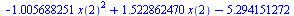 `+`(`-`(`*`(1.005688251, `*`(`^`(x(2), 2)))), `*`(1.522862470, `*`(x(2))), `-`(5.294151272))