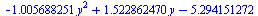 `+`(`-`(`*`(1.005688251, `*`(`^`(y, 2)))), `*`(1.522862470, `*`(y)), `-`(5.294151272))