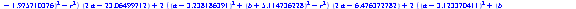 `+`(`*`(2, `*`(`+`(`*`(`^`(`+`(a, `-`(10.26142699)), 2)), `*`(`^`(`+`(b, 3.654532623), 2)), `-`(`*`(`^`(r, 2)))), `*`(`+`(`*`(2, `*`(a)), `-`(20.52285398))))), `*`(2, `*`(`+`(`*`(`^`(`+`(a, `-`(8.0506...