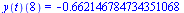 (y(t))(8) = -.662146784734351068