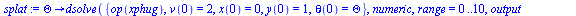 proc (Theta) options operator, arrow; (dsolve({op(xphug), v(0) = 2, x(0) = 0, y(0) = 1, theta(0) = Theta}, numeric, range = 0 .. 10, output = listprocedure))(10) end proc