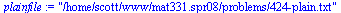 /home/scott/www/mat331.spr08/problems/424-plain.txt