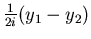 $\frac{1}{2i}(y_1-y_2)$