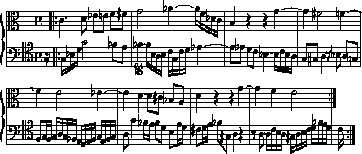 Bach's score for Canon 5