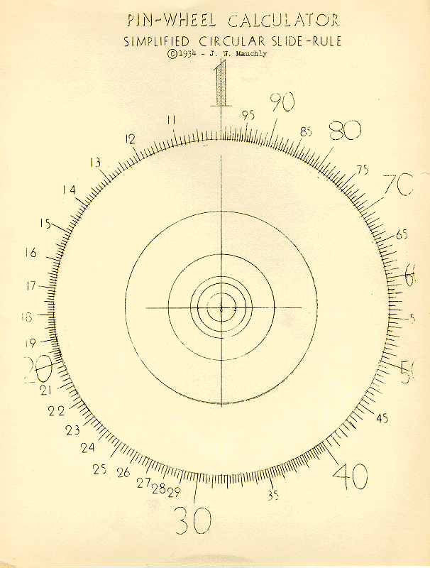 mauchly's slide rule