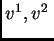 $ \< v^1,v^2\> $