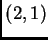 $ (2,1)$